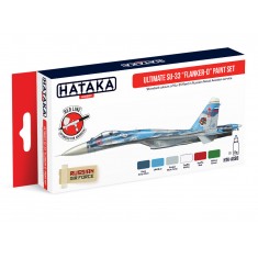 Acrylic Paint Set for Airbrush - Ultimate Su-33 "Flanker-D" in Russian Naval Aviation Service (17mlx 6)