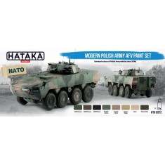 Acrylic Paint Set for Brush - Modern Polish Army AFV (8x 17ml)