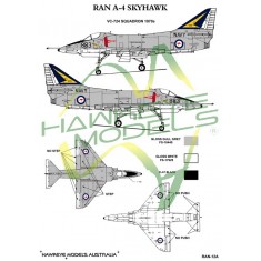 Australian RAN Decal for 1/32 A-4G Skyhawk VC-724 SQN 1970s (Blue tail / yellow flash)