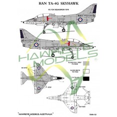 Royal Australian Navy Decal for 1/32 TA-4G Skyhawk VC-724 SQN 1974 (Blue & yellow rudder)