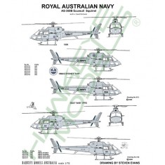 Royal Australian Navy Decal for 1/72 Aerospatiale AS-350B Squirrel Gulf War