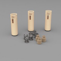 1/35 German 150mm Empty Vickers Baskets With Metal Bottom