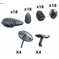 1/35 Pine Cones & Mushrooms