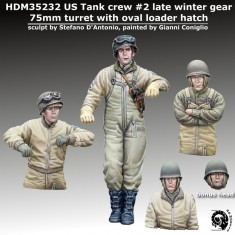 1/35 US Tank Crew #2 Late Winter Gear for 75mm Turret with Oval Loader Hatch
