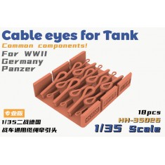 1/35 WWII German Panzer Tank Common Components Cable Eyes