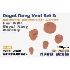 1/700 WWI Royal Navy Battleship Battlecruiser Carrier Vent Set A