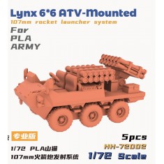 1/72 PLA Army Lynx 6x6 ATV-Mounted 107mm Rocket Launcher System