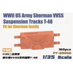 1/35 WWII US Army Sherman VVSS Suspension Tracks T-48