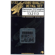 1/32 Hannover Cl.II (Argus As.III Engine+LMG 08/15 Spandau) Detail Set for Wingnut Wings