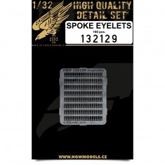 1/32 Spoke Eyelets Set for WWI Aircraft (1 Photo-Etched Sheet)