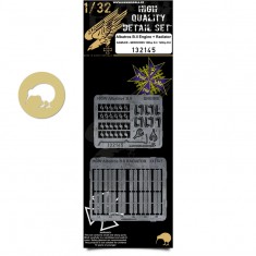 1/32 Albatros B.II Engine Detail Set with Radiator for Wingnut Wings kit