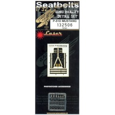 1/32 North American P-51D Mustang Seatbelts (Laser Cut) for Tamiya kit
