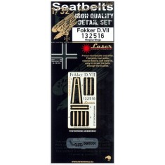 1/32 Fokker D.VII Seatbelts (Laser Cut) for Wingnut Wings kit