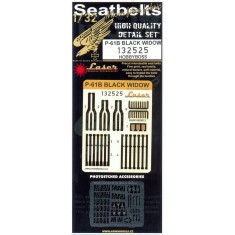 1/32 Northrop P-61B Black Widow Seatbelts (Laser Cut) for HobbyBoss kit