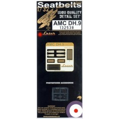 1/32 AMC DH.9 Seatbelts (Laser Cut) for Wingnut Wing kit