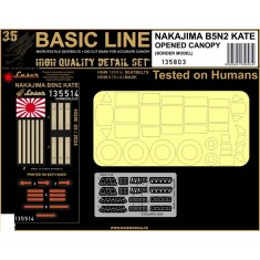 1/35 B5N2 KATE (opened canopy) Seatbelts and Masks for Border Model [Basic Line]