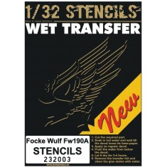 1/32 Focke-Wulf Fw190A Stencils (water-slide decals)