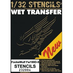 1/32 Focke-Wulf Fw190D Stencils (water-slide decals)