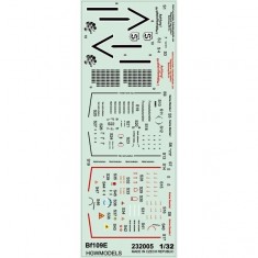 1/32 Messerschmitt Bf-109E Stencils (Wet transfers)