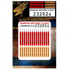 1/32 "Remove Before Flight" Both Sided Belts
