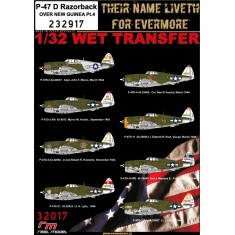 Decals for 1/32 P-47D Razorback Over New Guinea Pt.4 (wet transfers)
