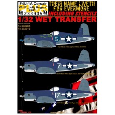 Decals for 1/32 Vought F4U-1A VF-17 "Jolly Rogers" Part. 1