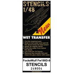 1/48 Focke-Wulf Fw190D Stencils (water-slide decals)