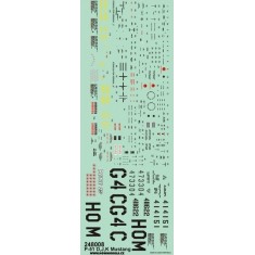 1/48 North-American P-51D/J/K Mustang Stencils for Tamiya kit (Wet Transfers)