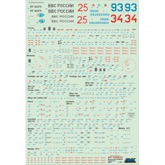 1/48 Mikoyan MiG-31BM/BSM Stencils for AMK kit (Wet Transfers)