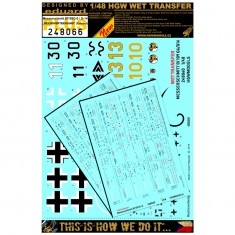 1/48 Bf109 G-6/G-14 Reichsverteidigung Stencils & Markings Decals for Eduard kits PLUS