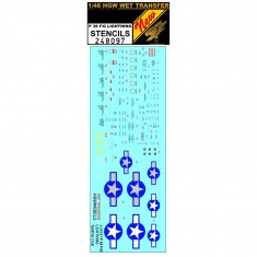 Decals for 1/48 P-38 Lightning Stencils