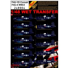 1/48 WWII Vought F4U-1D / F4U-4 Markings (Wet Transfers)