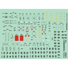 1/72 Republic P-47D Thunderbolt Stencils (Wet Transfers)