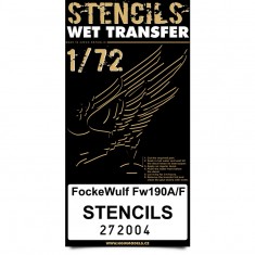 1/72 Focke-Wulf Fw 190A/F Stencils for Eduard kit (Wet Transfers)