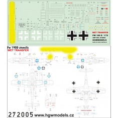 1/72 Focke-Wulf Fw 190D Stencils (Wet Transfers)