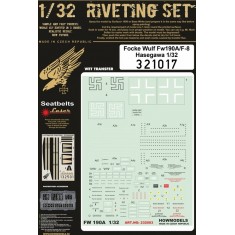 1/32 Focke-Wulf Fw 190A/F-8 Super Rivets Set for Hasegawa kit 