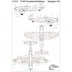 1/32 P-47D Riveting Set for Hasegawa kit