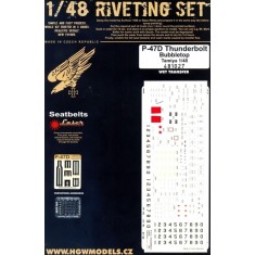 1/48 Republic P-47D Thunderbolt Bubbletop Super Rivets Set for Tamiya kit 