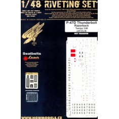 1/48 Republic P-47D Thunderbolt Razorback Super Rivets Set for Tamiya kit 