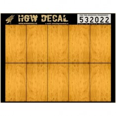 1/32 Bright Pine Tree Wood Grain Transparent Decals (10pcs, A5 Sheet)