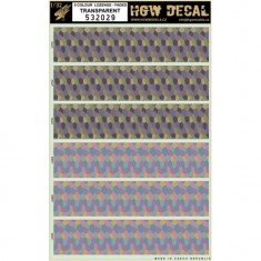 1/32 Faded Transparent Decals for Lozenge 5 Colours (A4 Sheet)