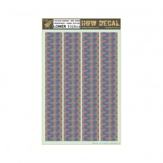 1/32 Decals for Lozenge 5 Colours Faded Transparent Fabric Texture Lower (A4 Sheet)