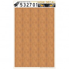 1/32 Yellow Light Wooden Structure Transparent Decals (A4)