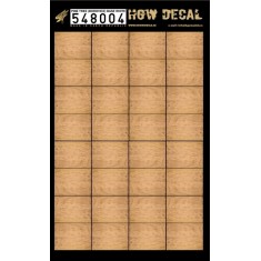 1/48 Natural Tone Pine Tree Wood Grain Base White Decals (32pcs, A4 Sheet)