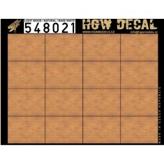 1/48 Natural Tone Light Wood Base White Decals (16pcs, A5 Sheet)   