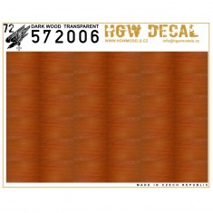 1/72 Dark Wood Transparent Decals