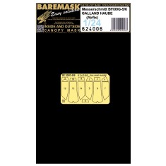 1/24 Bf109G-5/6 Galland Haube Canopy Clear Parts Masking for Airfix kit