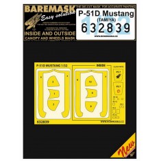 1/32 P-51D Mustang Paint Masking for Tamiya kit