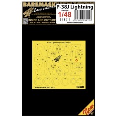 1/48 Lockheed P-38J Lightning Paint Masking for Tamiya kits