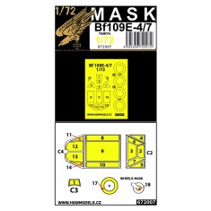 1/72 Messerschmitt Bf 109E-4/7 Masking for Tamiya kits